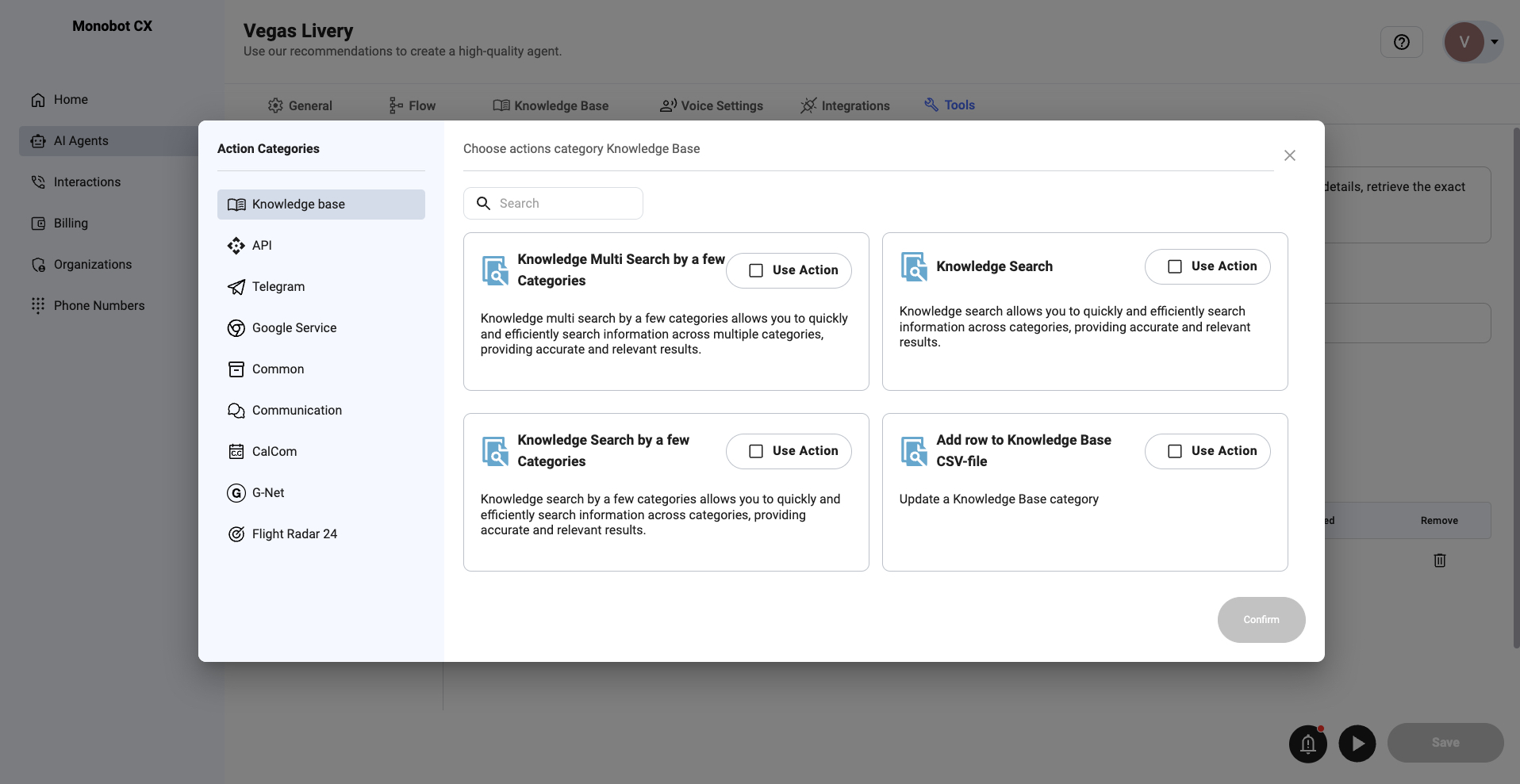 Actions library